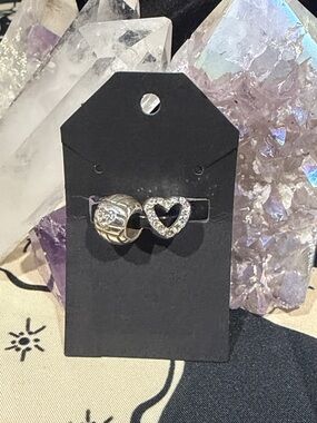💙 BRIGHTON Silver Heart Pavé Charm Set with sparkling crystal accents! 💎